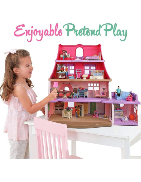 Conjunto de Figuras de Casa de Muñecas Beverly Hills - 9 Piezas