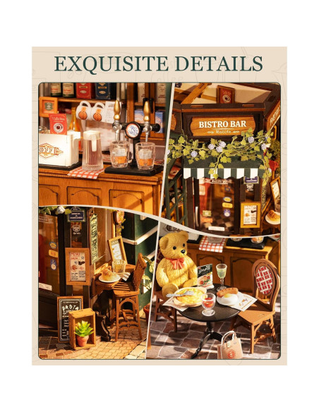 Rolife Kit Casa Miniatura DIY 1:18 Cafetería con LED