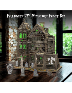 Kit Casa Embrujada Mini 3D LED Dibetoy 22.5x17x25cm 2