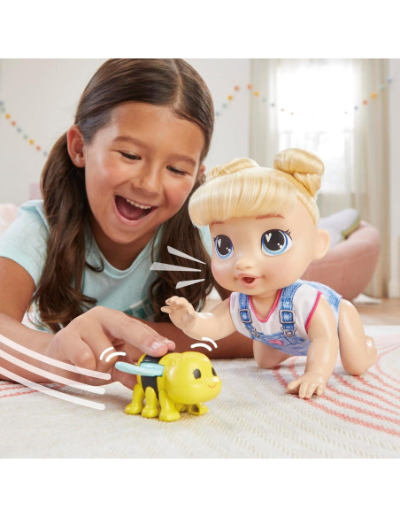 Muñeca Bebé Baby Alive Harper Hugs que Gatea 27 cm