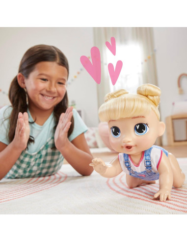 Muñeca Bebé Baby Alive Harper Hugs que Gatea 27 cm