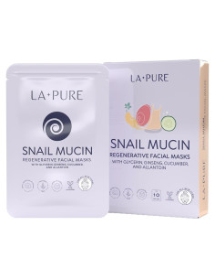 Mascarilla Facial de Mucina de Caracol LA PURE - 10 Unidades Hidratantes