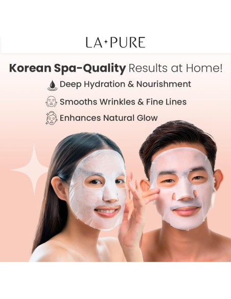 Mascarilla Facial de Mucina de Caracol LA PURE - 10 Unidades Hidratantes