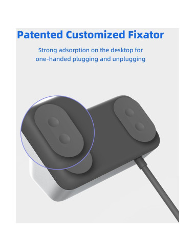Estación de Carga USB C Huntkey 100W 6 en 1 Gris