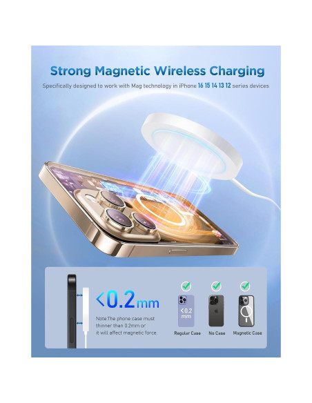 Cargador Inalámbrico Magnético Bohuma para iPhone 16/15/14/13/12