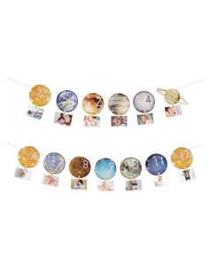 Banner de Cumpleaños Espacial Cieovo 2m con Hitos Mensuales