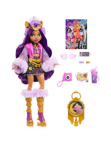 Muñeca Clawdeen Wolf Monster High Monster Fest con accesorios
