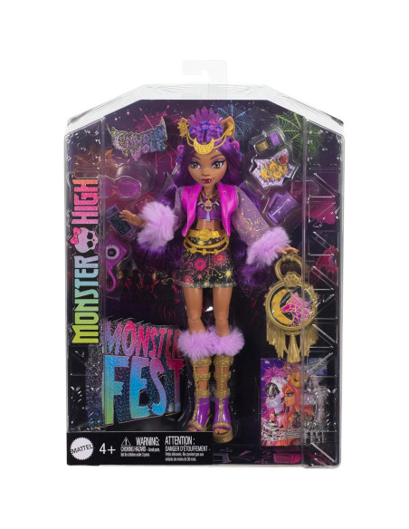 Muñeca Clawdeen Wolf Monster High Monster Fest con accesorios