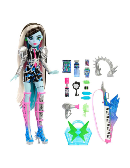 Muñeca Monster High Mattel Frankie Stein Rockstar con Accesorios