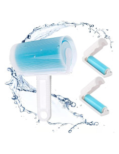 Rodillo Quitapelusas Lavable MINRGZEE 3 Paquetes para Mascotas