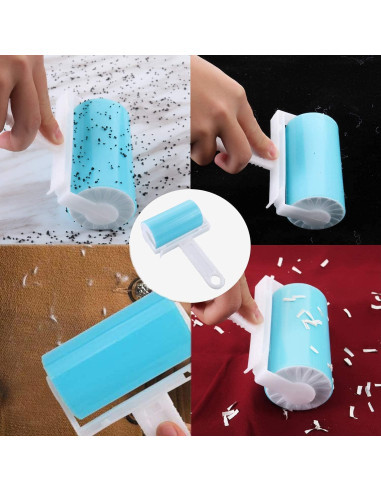 Rodillo Quitapelusas Lavable MINRGZEE 3 Paquetes para Mascotas