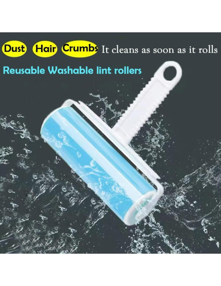 Rodillo Quitapelusas Lavable MINRGZEE 3 Paquetes para Mascotas