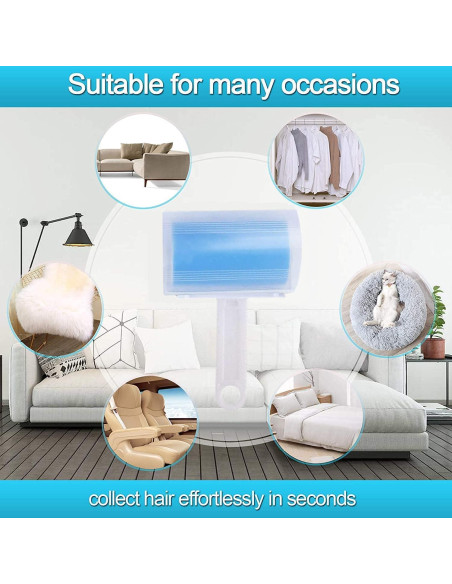 Rodillo Quitapelusas Lavable MINRGZEE 3 Paquetes para Mascotas