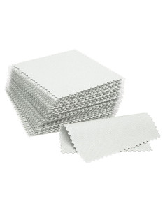 Paño de Limpieza de Joyería CATIFLIN 100 Pcs Gris 8x8 cm