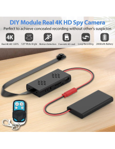 Cámara de Seguridad Mini 4K QAOLZCC Inalámbrica con Control Remoto 2