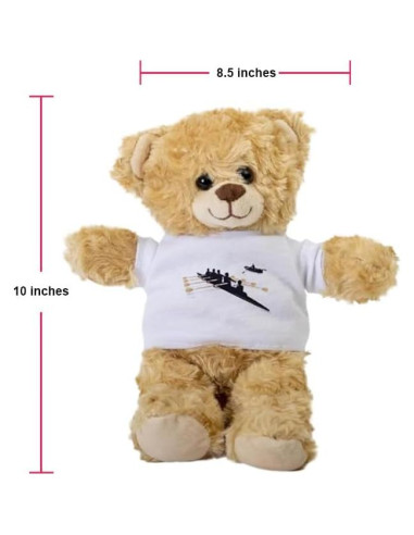 Oso de Peluche SpreadPassion 25.4 cm con Camiseta Blanca