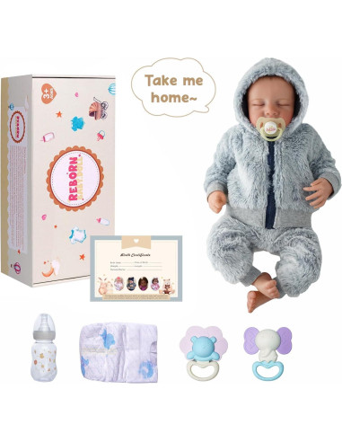 Muñeca Reborn Realista BABESIDE 43 cm Vinilo Suave