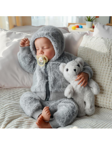 Muñeca Reborn Realista BABESIDE 43 cm Vinilo Suave