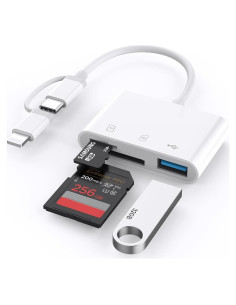 Lector de Tarjetas SD Obcxin para iPhone y iPad USB-C Lightning