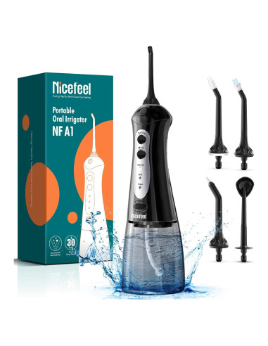 Irrigador Dental Portátil Nicefeel FC1599 - 300ml, Carga Rápida, IPX7