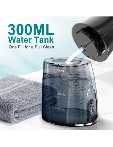 Irrigador Dental Portátil Nicefeel FC1599 - 300ml, Carga Rápida, IPX7