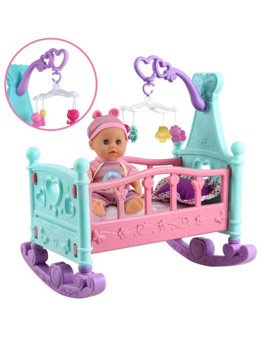 Juego de Muñeca deAO con Cuna y Accesorios 20 Piezas