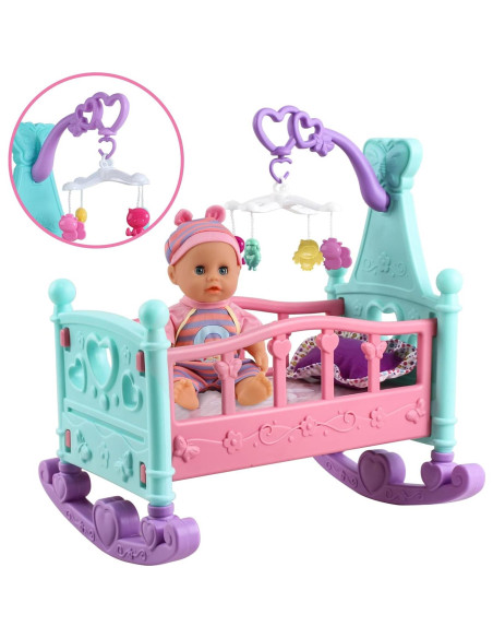 Juego de Muñeca deAO con Cuna y Accesorios 20 Piezas