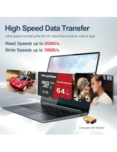 Tarjeta Micro SD 64GB LaView UHS-I 95MB/s Paquete de 2 2