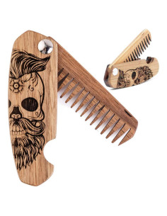 Peine de Barba Plegable de Madera de Nogal Igor Fostenko - Regalo Ideal