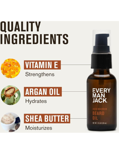 Aceite para Barba Every Man Jack - Bourbon Añejo - 28 g