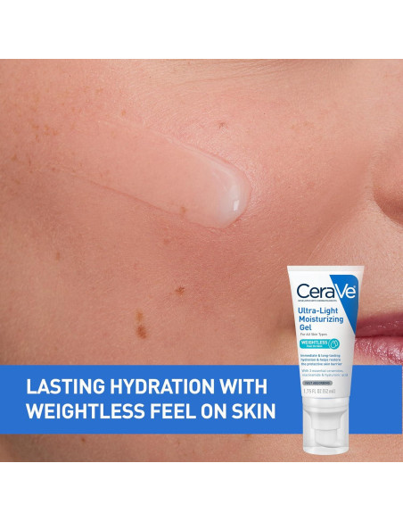 CeraVe Gel Hidratante Ultra Ligero 49.6g - Sin Aceite y Fragancia