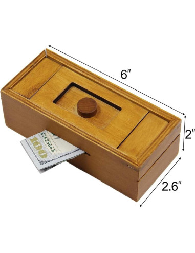 Caja Puzzle de Madera ATDAWN con Compartimentos Secretos