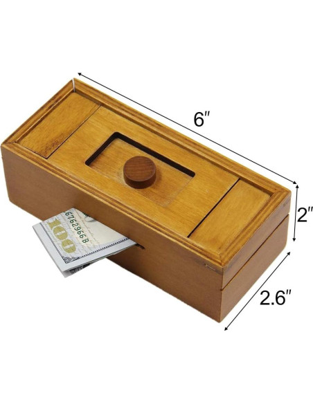 Caja Puzzle de Madera ATDAWN con Compartimentos Secretos