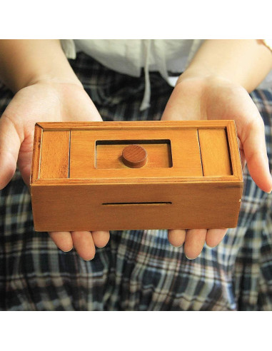 Caja Puzzle de Madera ATDAWN con Compartimentos Secretos