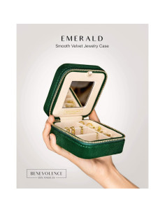 Caja de Joyería Benevolence LA Esmeralda Compacta con Espejo 2