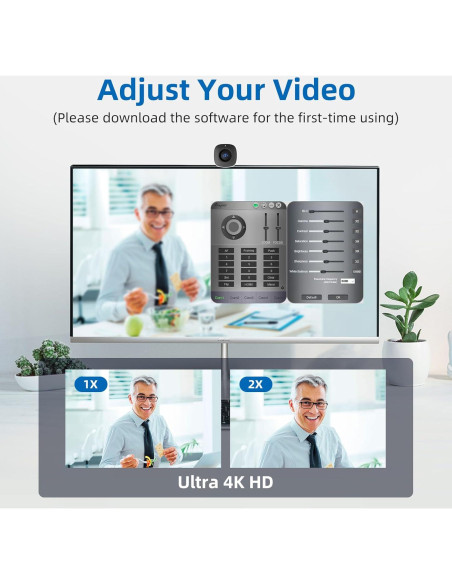 Cámara Web 4K Angekis A-Torpedo - Zoom Digital 4X, USB-C