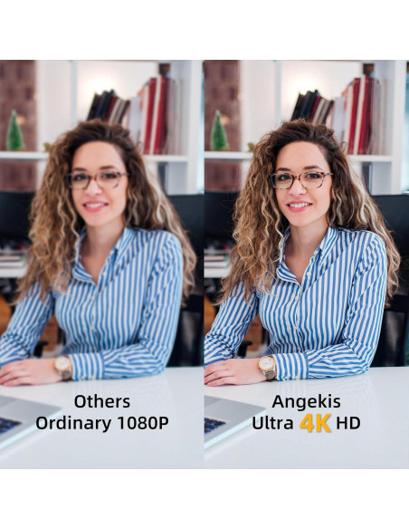 Cámara Web 4K Angekis A-Torpedo - Zoom Digital 4X, USB-C