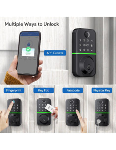 Cerradura Inteligente KUCACCI T17 con Teclado y Huella Dactilar 2