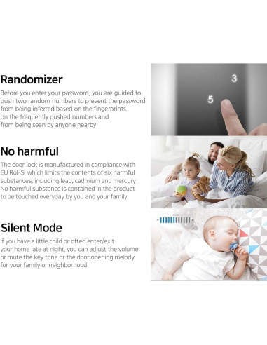 Cerradura Digital Samsung SHP-DS510 Negra Sin Llave