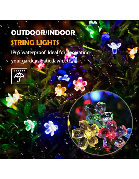 Luces de Cadena Solares ITICdecor 50 LED Multicolor 7m IP65 Luces de Cadena Solares ITICdecor 50 LED Multicolor 7m IP65