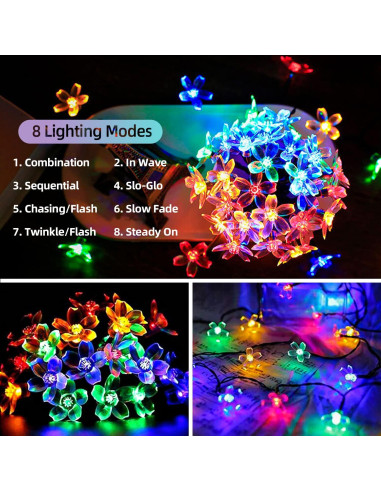 Luces de Cadena Solares ITICdecor 50 LED Multicolor 7m IP65