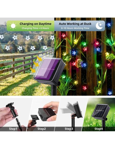 Luces de Cadena Solares ITICdecor 50 LED Multicolor 7m IP65 Luces de Cadena Solares ITICdecor 50 LED Multicolor 7m IP65