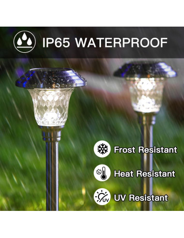 Luces Solares BEAU JARDIN 8 Piezas Jardín Exterior LED