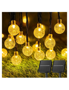 Luces de Cadena Solares Brightown 120 LED 21.9 m Impermeables