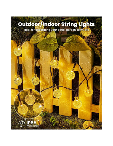 Luces de Cadena Solares Brightown 120 LED 21.9 m Impermeables