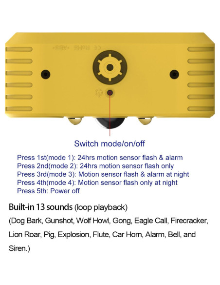 Alarma Solar de Movimiento SENKEFEI con Luz Estroboscópica Alarma Solar de Movimiento SENKEFEI con Luz Estroboscópica