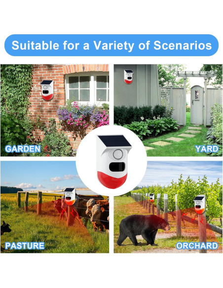 Alarma de Movimiento Solar ChunHee SL07 - 2 Sensibilidad Ajustable