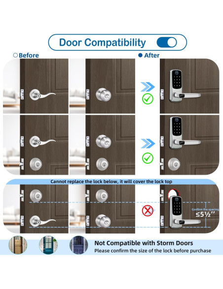 Cerradura Inteligente MSR605 con Teclado y Huella Dactilar