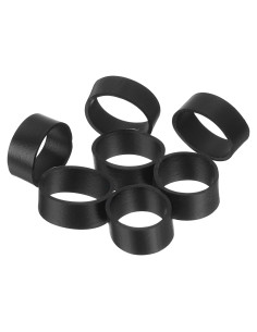 50 Piezas Bandas de Goma de Silicona uxcell 8x5mm Negras