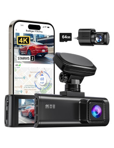 Cámara de Salpicadero Doble REDTIGER F7N Pro 4K+1080P GPS WiFi